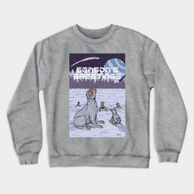 A Midwinter's Night on Ertrixia Season's Greetings Crewneck Sweatshirt by AzureLionProductions